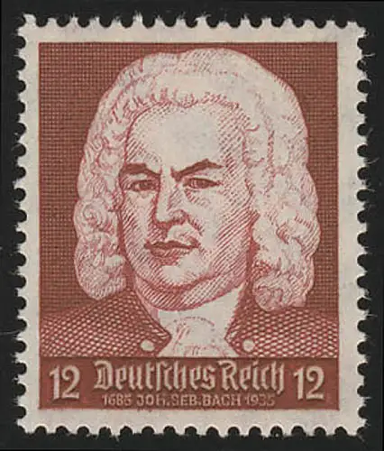 574 Komponisten 12 Pf J. S. Bach, postfrisch **