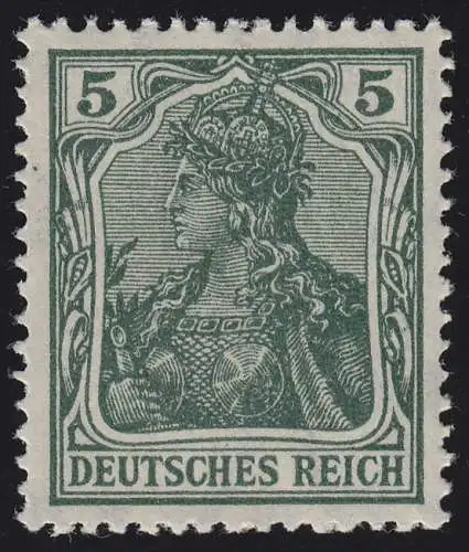 85 IIa Germania 5 Pf. Reich allemand Imprimer la guerre, **