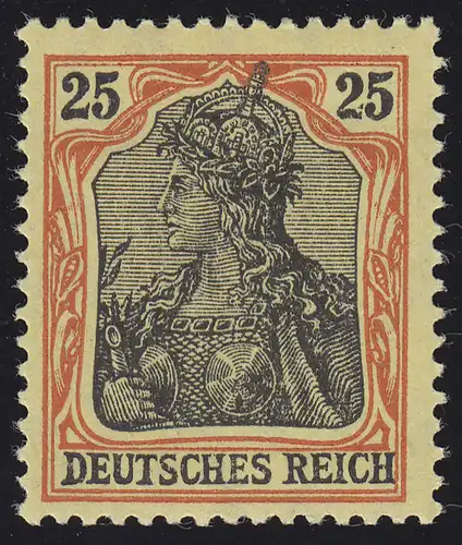88 IIb Germania 25 Pf. Reich allemand Imprimer la guerre, **