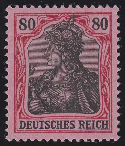 93 IIb Germania 80 Pf Deutsches Reichs Warschreibimpression, **
