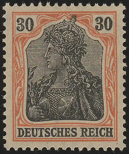 89 IIx Germania 30 Pf. Deutsches Reich Kriegsdruck, **