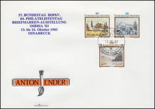 Enveloppe spéciale 10: tirage à l'exposition BDDH-Bundestag Osbria Oznabrück 1983