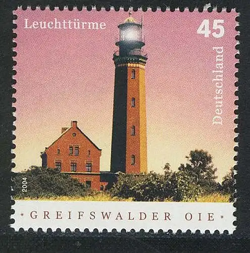 2409 Leuchtturm Greifswalder Oie, 10 Einzelmarken, alle postfrisch ** / MNH