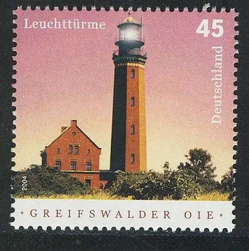 2409 Leuchtturm Greifswalder Oie, 10 Einzelmarken, alle postfrisch ** / MNH