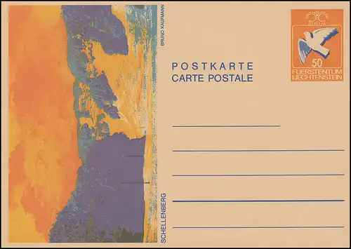 Liechtenstein Carte postale P 82 Schellenberg / Bruno Kaufmann, non utilisé **