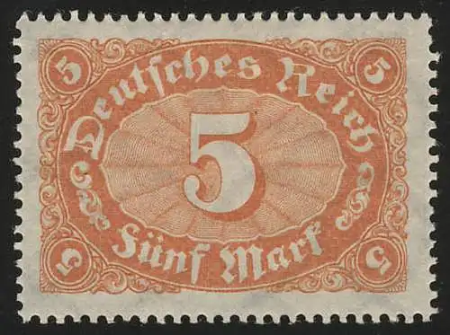 194a Freimarke Ziffer im Oval 5 Mark Wz 2 **