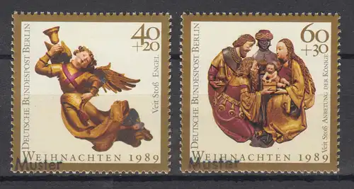 858-859 Noël Salutation anglaise de Veit Schöch, ensemble avec impression de modèle