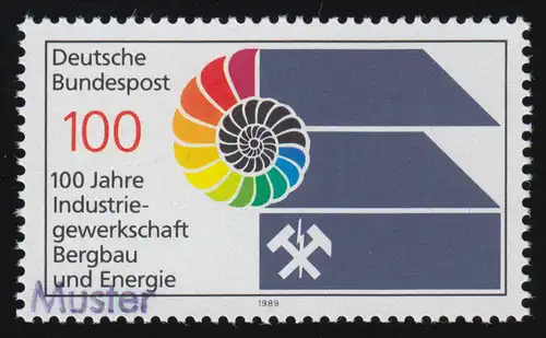 1436 Industriegewerkschaft Bergbau und Energie, Muster-Aufdruck