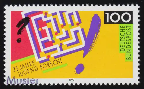 1453 Wettbewerb "Jugend forscht", Muster-Aufdruck