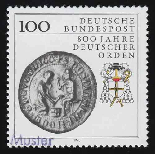 1451 Jubiläum 800 Jahre Deutscher Orden, Muster-Aufdruck
