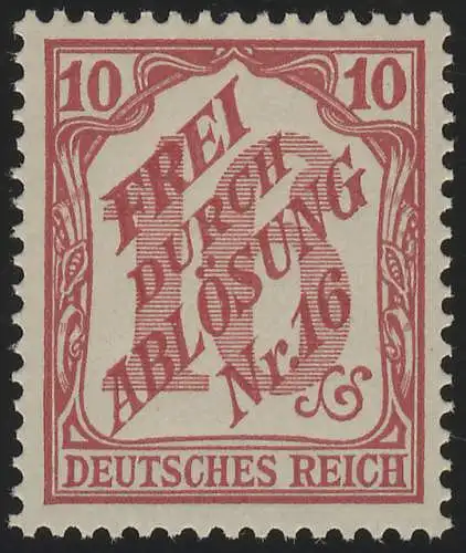 12 Ablösung Nr. 16, 10 Pf **