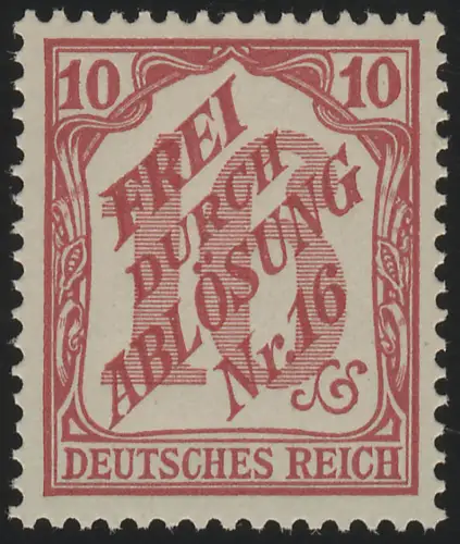 12 Ablösung Nr. 16, 10 Pf **