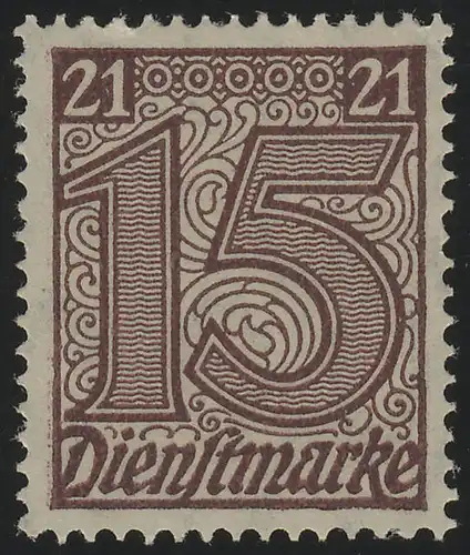 18 15 Pf. MIT 21 in den Ecken, **