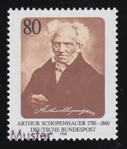 1357 Philosoph Arthur Schopenhauer, Muster-Aufdruck
