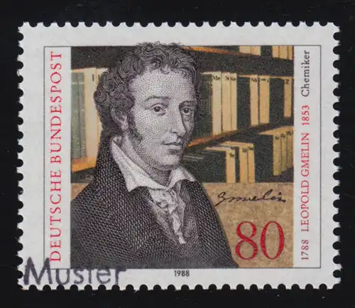1377 Chemiker Leopold Gmelin, Muster-Aufdruck