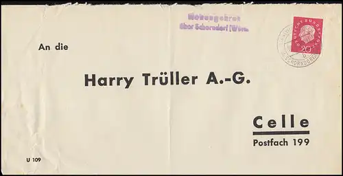 Landpost Hohengehren über Schorndorf Bedarfserhaltung/senkrechter Briefbug