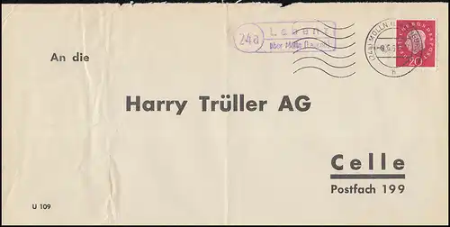 Landpost Labenz über Mölln / Lauenburg Bedarfserhaltung/senkrechter Briefbug