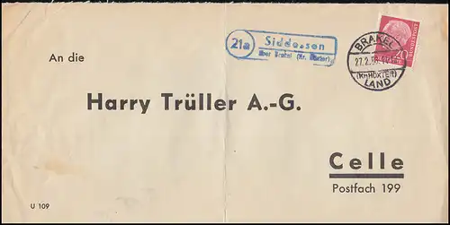 Payspost Siddesse sur Brakel Land 1958