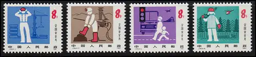 1698-1701 Chine - Prévention des accidents, frais de port ** / MNH