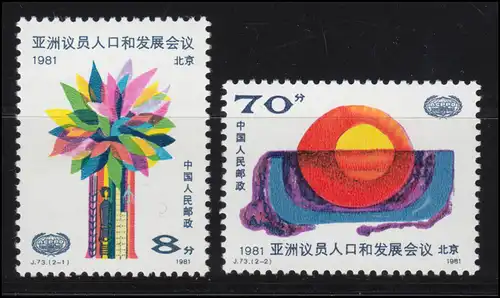 1756-1757 China - Konferenz Bevölkerung Entwicklung, postfrisch ** / MNH