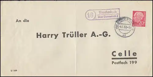 Landpost Lavasbach sur Darmstadt - conservation des besoins/senkrechter Bug