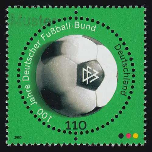 2091 DFB - Deutscher Fußballbund, Muster-Aufdruck