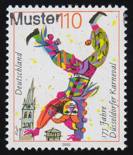 2099 Düsseldorfer Karneval, Muster-Aufdruck