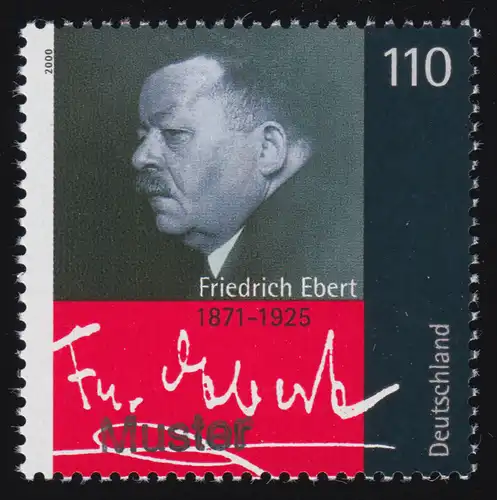 2101 Politiker Friedrich Ebert, Muster-Aufdruck