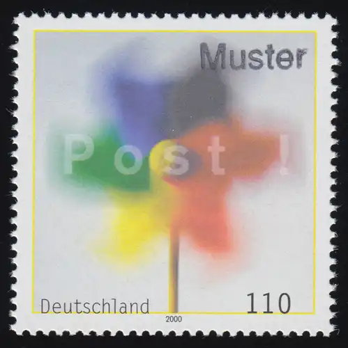 2106 Post! Windrad, Muster-Aufdruck