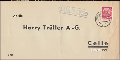 Landpost Odersberg sur Herborn 17.4.56 Entretien des besoins/sencrester Schiffbug