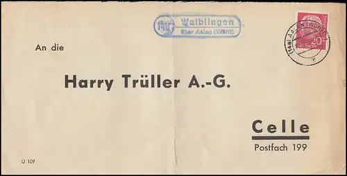 Landpost Waiblingen sur les anguilles 20.9.57