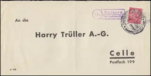 Payspost Schura sur Trossingen 1959 - Maintenance des besoins/représentation des frais