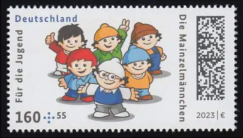 3779 Für die Jugend: Die Mainzelmännchen 160 Cent, postfrisch ** / MNH