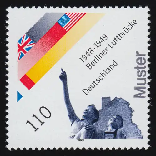 2048 Beendigung der Blockade Berlins, Muster-Aufdruck