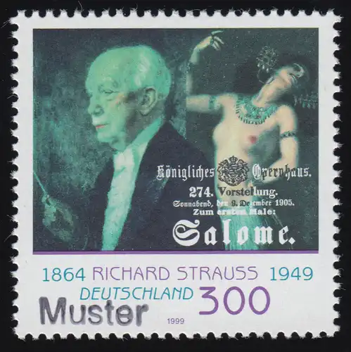 2976 Komponist Richard Strauß, Muster-Aufdruck