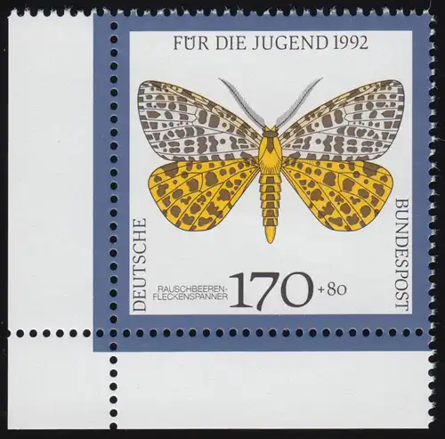 1606 jeune papillon de nuit 170+80 Pf ** coin et l.