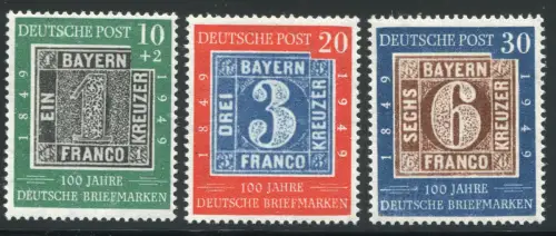 113-115 100 ans Timbres 1949, série frais de port **