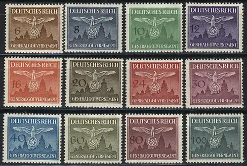 Marques de service 25-36 Château de Cracovie, ensemble complet ** frais de port