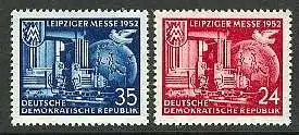 315-316 Leipziger Messe 1952, set post-freeich **