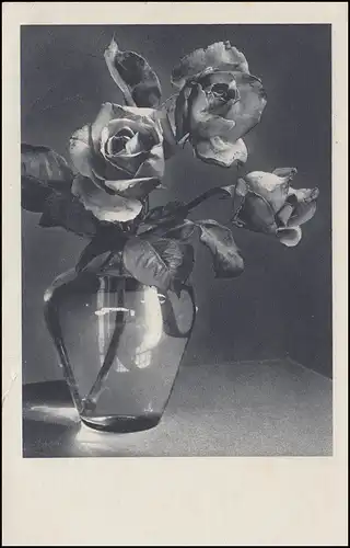 Pays-post Edelbeuren au sujet de Biberach (Riss) 13.7.36 sur les roses de fleurs AK