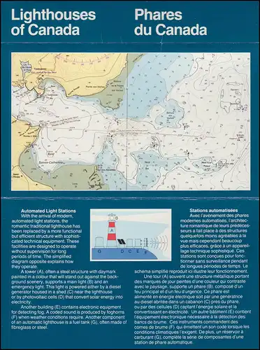 Canada: l'impression du phare 1987 **/MNH dans le folder officiel