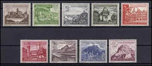 730-738 Winterhilfe/Bauwerke 1939 - kompletter Satz ** postfrisch