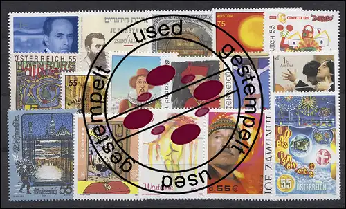 2457-2505 Autriche-Janv. 2004 complète, cacheté