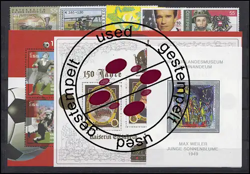2457-2505 Autriche-Janv. 2004 complète, cacheté