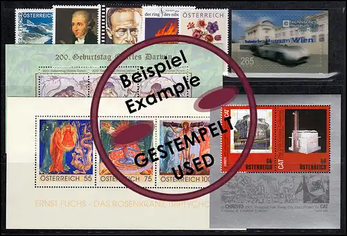 2787-2846 Autriche-Janvier 2009 complet, cacheté