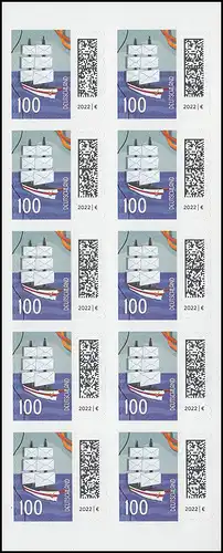 FB 115aIII Livreur 100 C., feuille 10x3653II, imprimerie Enschede, **