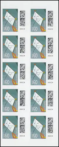 FB 116aII Dragon-lettre 160 C., feuille 10x3654II, , imprimerie PNB, **