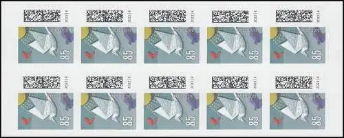 FB 114aII Pigeon-lettre 85 centimes, feuille 10x3652II,  Imprimerie GDL **