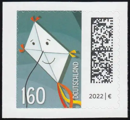 3654II Welt der Briefe: Briefdrachen 160 Cent, selbstklebend aus FB 116aII, **