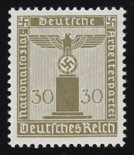 153 Parteidienstmarke 30 Pf., Wasserzeichen Wz.4, **